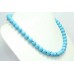 Single Line Natural blue black line turquoise 12 mm Beads Stones NECKLACE 19'